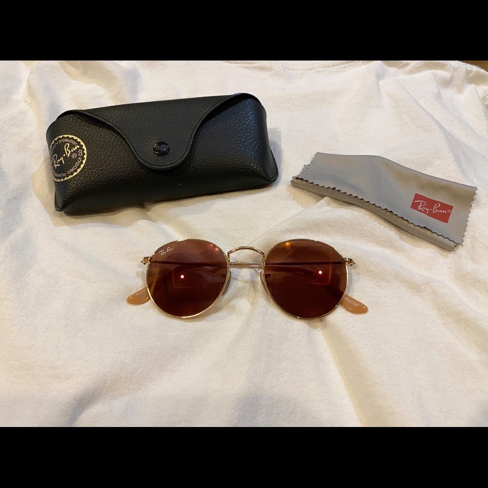 Customized Red Mirrored Ray Bans